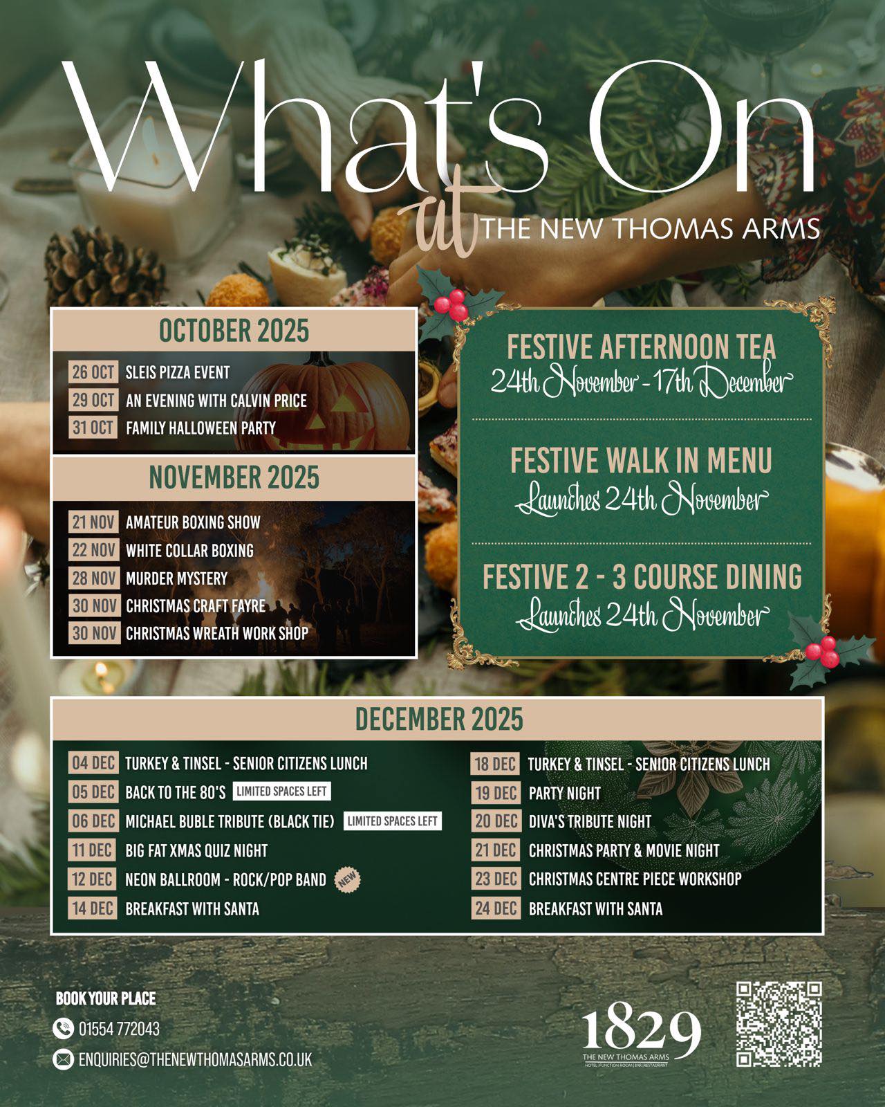 Whats On at The New Thomas Arms 2025